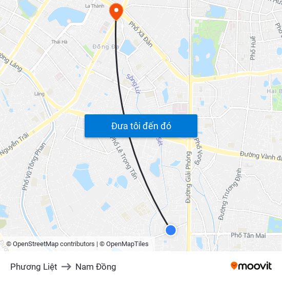 Phương Liệt to Nam Đồng map