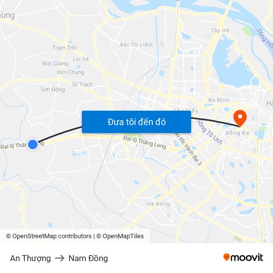 An Thượng to Nam Đồng map