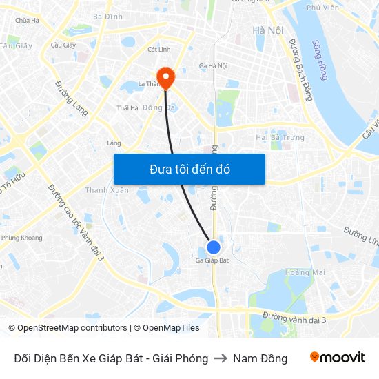 Đối Diện Bến Xe Giáp Bát - Giải Phóng to Nam Đồng map