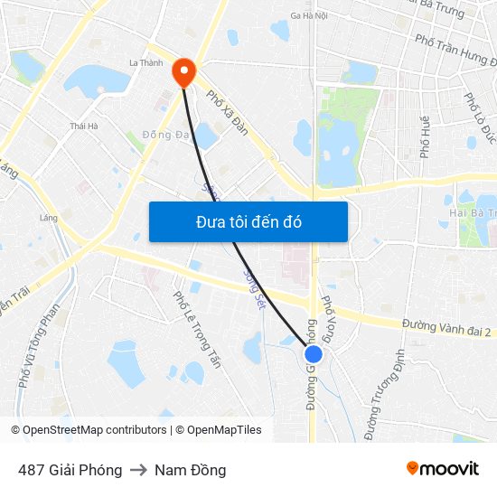 487 Giải Phóng to Nam Đồng map