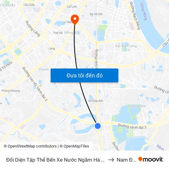 Đối Diện Tập Thể Bến Xe Nước Ngầm Hà Nội - Ngọc Hồi to Nam Đồng map