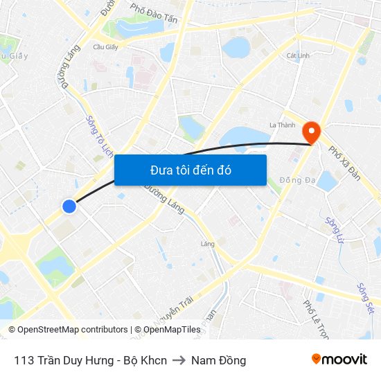 113 Trần Duy Hưng - Bộ Khcn to Nam Đồng map