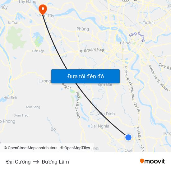 Đại Cường to Đường Lâm map