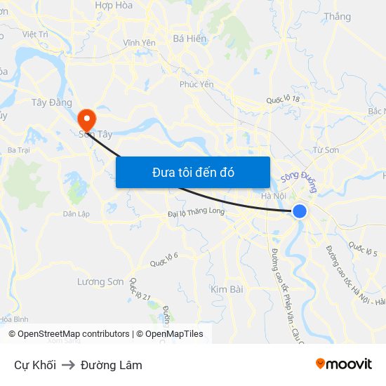 Cự Khối to Đường Lâm map