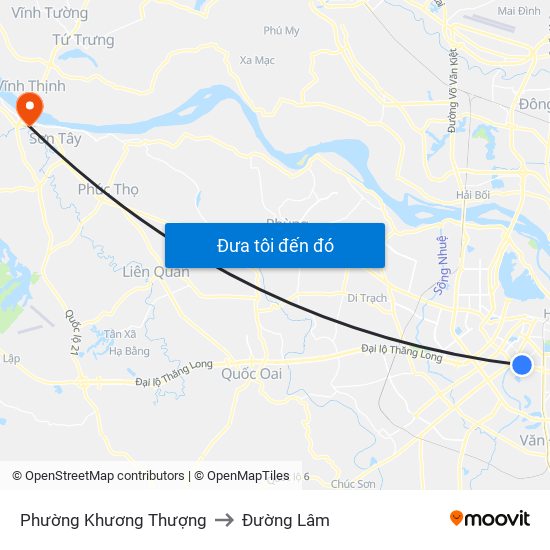 Phường Khương Thượng to Đường Lâm map