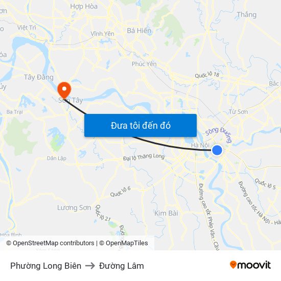 Phường Long Biên to Đường Lâm map