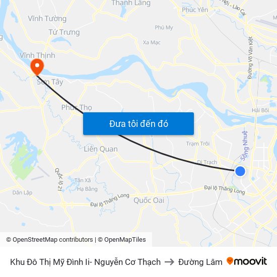 Khu Đô Thị Mỹ Đình Ii- Nguyễn Cơ Thạch to Đường Lâm map