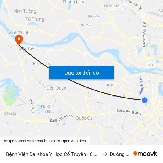 Bệnh Viện Đa Khoa Y Học Cổ Truyền - 6 Phạm Hùng to Đường Lâm map