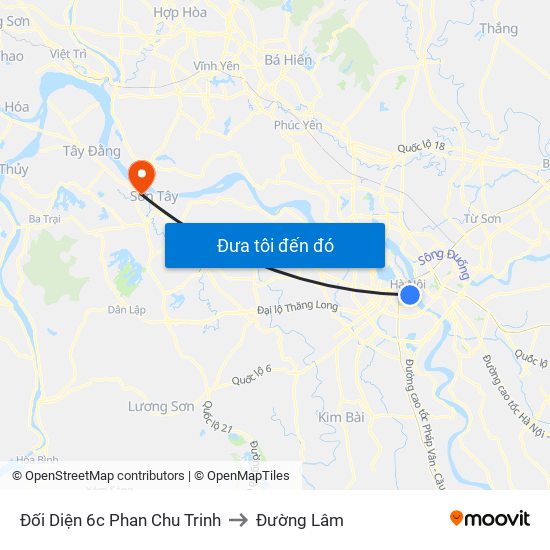 Đối Diện 6c Phan Chu Trinh to Đường Lâm map