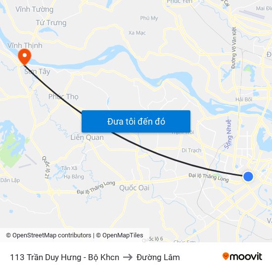 113 Trần Duy Hưng - Bộ Khcn to Đường Lâm map