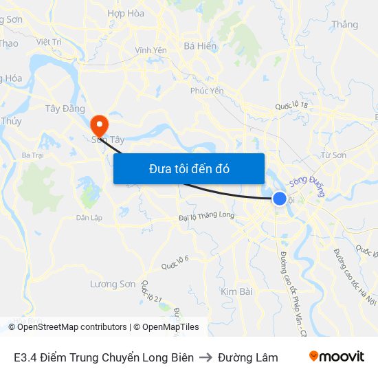 E3.4 Điểm Trung Chuyển Long Biên to Đường Lâm map