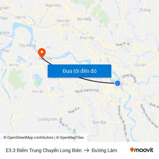 E3.3 Điểm Trung Chuyển Long Biên to Đường Lâm map
