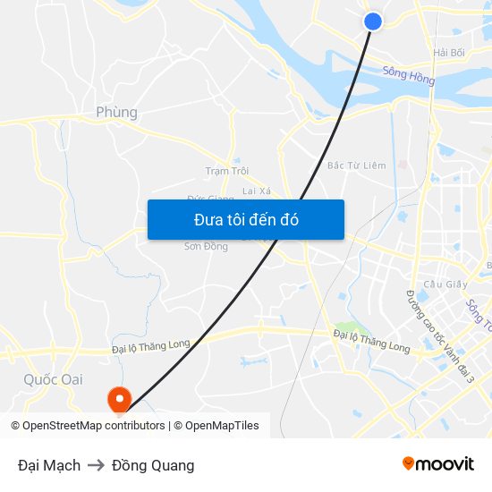 Đại Mạch to Đồng Quang map