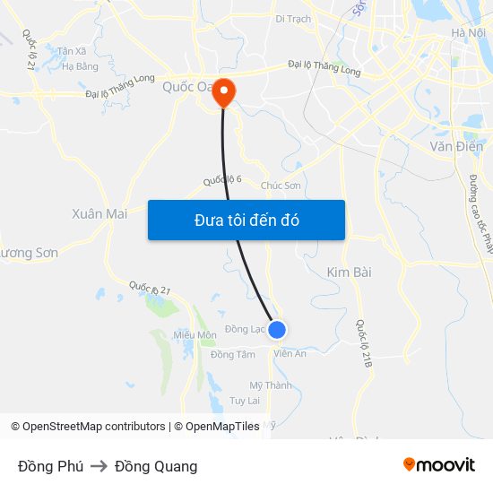 Đồng Phú to Đồng Quang map