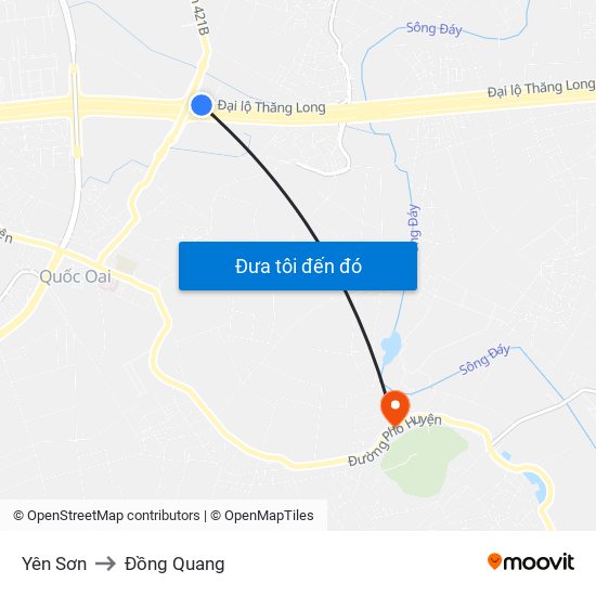 Yên Sơn to Đồng Quang map