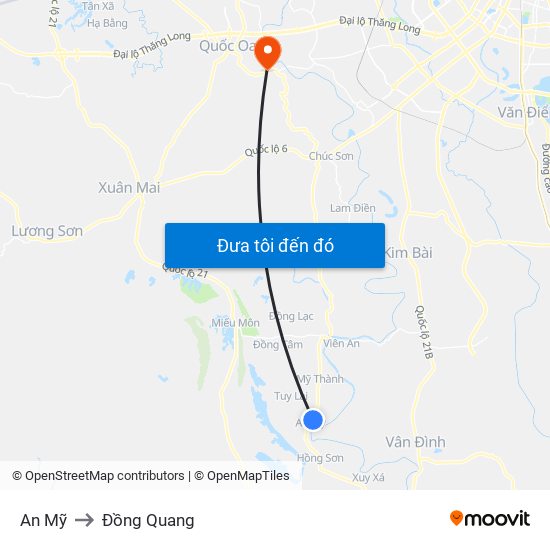 An Mỹ to Đồng Quang map