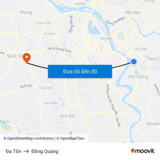 Đa Tốn to Đồng Quang map