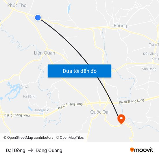 Đại Đồng to Đồng Quang map