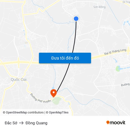 Đắc Sở to Đồng Quang map