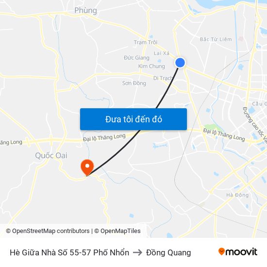 Hè Giữa Nhà Số 55-57 Phố Nhổn to Đồng Quang map