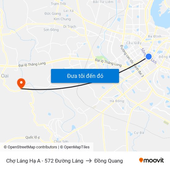 Chợ Láng Hạ A - 572 Đường Láng to Đồng Quang map