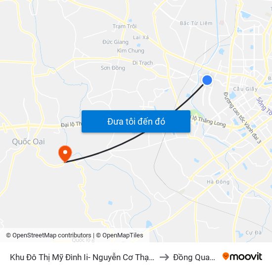 Khu Đô Thị Mỹ Đình Ii- Nguyễn Cơ Thạch to Đồng Quang map