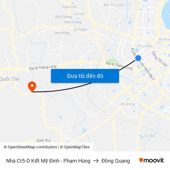 Nhà Ct5-D Kđt Mỹ Đình - Phạm Hùng to Đồng Quang map