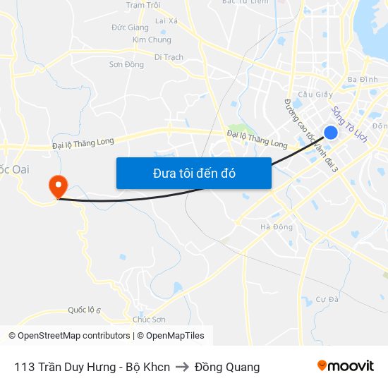 113 Trần Duy Hưng - Bộ Khcn to Đồng Quang map