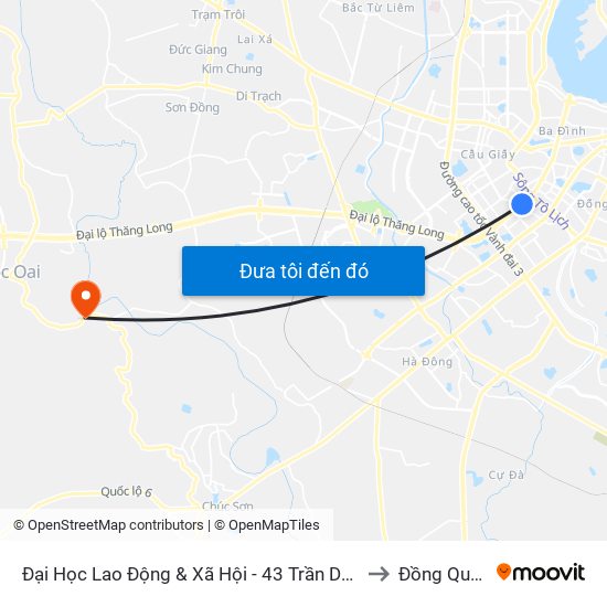 Đại Học Lao Động & Xã Hội - 43 Trần Duy Hưng to Đồng Quang map