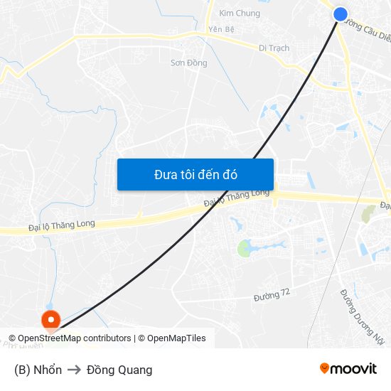 (B) Nhổn to Đồng Quang map