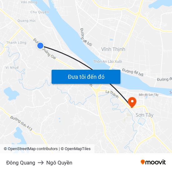 Đông Quang to Ngô Quyền map