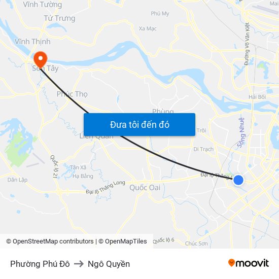 Phường Phú Đô to Ngô Quyền map