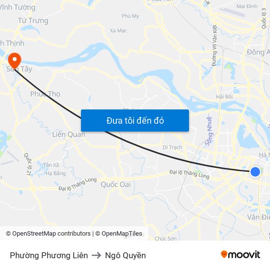 Phường Phương Liên to Ngô Quyền map