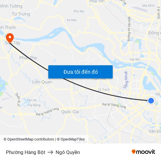 Phường Hàng Bột to Ngô Quyền map