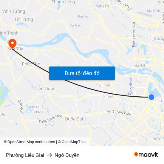 Phường Liễu Giai to Ngô Quyền map