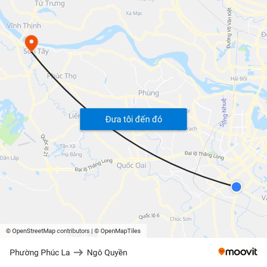 Phường Phúc La to Ngô Quyền map