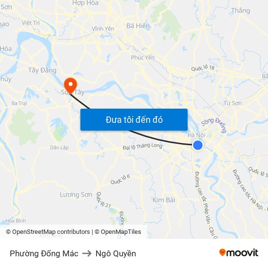 Phường Đống Mác to Ngô Quyền map