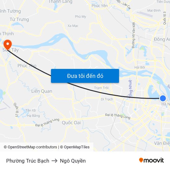 Phường Trúc Bạch to Ngô Quyền map
