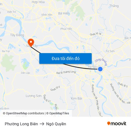 Phường Long Biên to Ngô Quyền map
