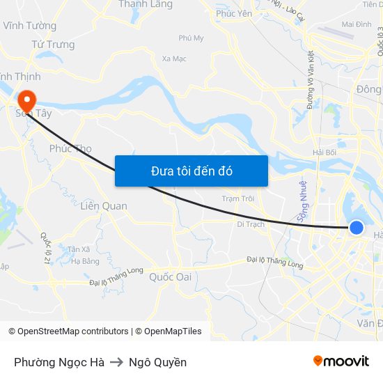 Phường Ngọc Hà to Ngô Quyền map