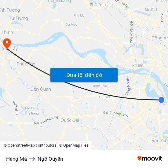 Hàng Mã to Ngô Quyền map