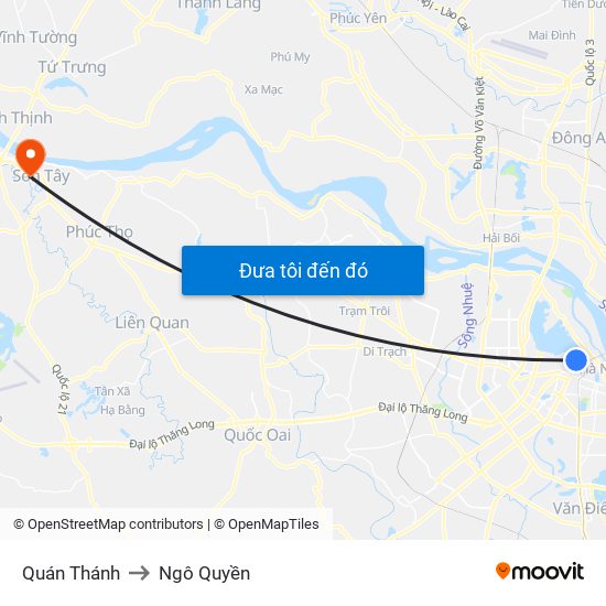 Quán Thánh to Ngô Quyền map