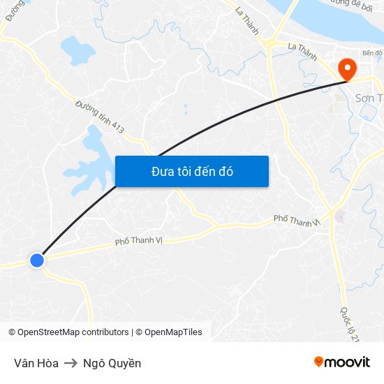 Vân Hòa to Ngô Quyền map