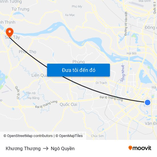 Khương Thượng to Ngô Quyền map