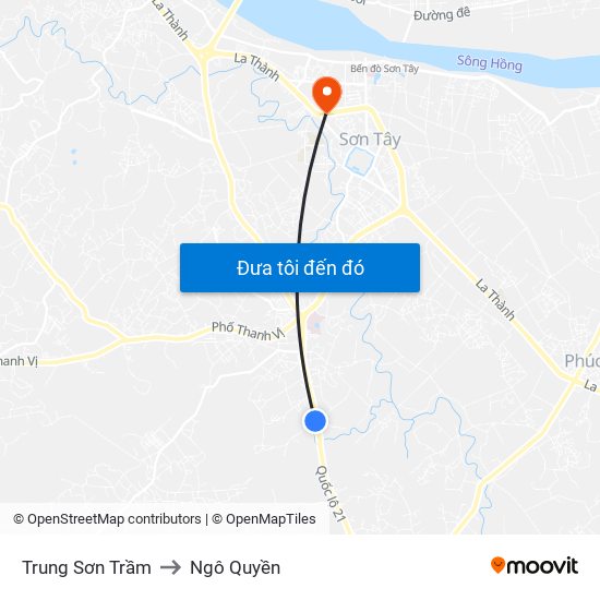 Trung Sơn Trầm to Ngô Quyền map