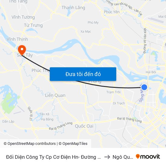 Đối Diện Công Ty Cp Cơ Điện Hn- Đường Đức Thắng to Ngô Quyền map