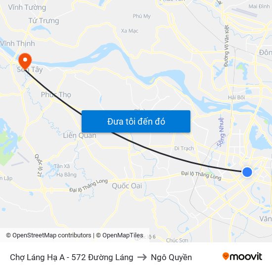 Chợ Láng Hạ A - 572 Đường Láng to Ngô Quyền map