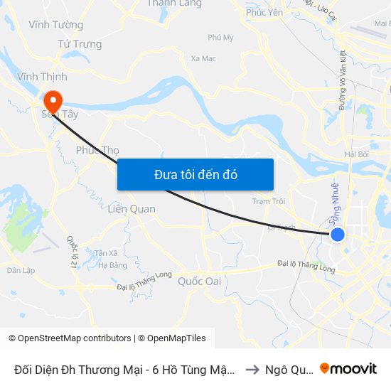 Đối Diện Đh Thương Mại - 6 Hồ Tùng Mậu (Cột Sau) to Ngô Quyền map