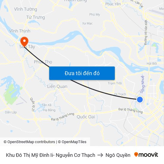 Khu Đô Thị Mỹ Đình Ii- Nguyễn Cơ Thạch to Ngô Quyền map