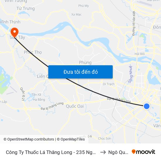 Công Ty Thuốc Lá Thăng Long - 235 Nguyễn Trãi to Ngô Quyền map